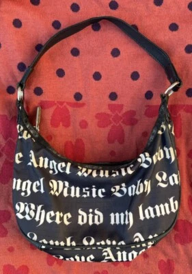 罕见 Lesportsac x Gwen Stefani LAMB 钱包/单肩包黑色/白色 — 第 1/4 张图片