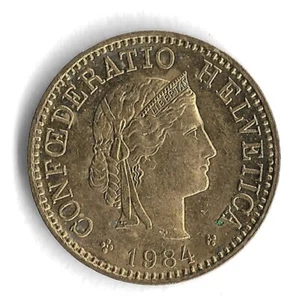 1984 Switzerland 5 Rappen World Coin - KM# 26c - Picture 1 of 2