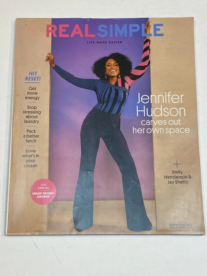 Real Simple Magazine Sep 2023 Jennifer Hudson Emily Henderson Jay Shetty Laundry - Image 1 of 2