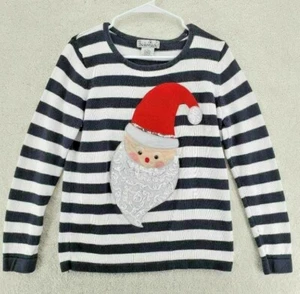 Weihnachtspullover Pullover Nouveaux gestreift verziert Damen Gr. Medium - Bild 1 von 6