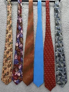 Lote de 6 corbatas de seda y poliéster para hombre J Garcia Lanvin Hardy Amies Bolgheri - Imagen 1 de 3