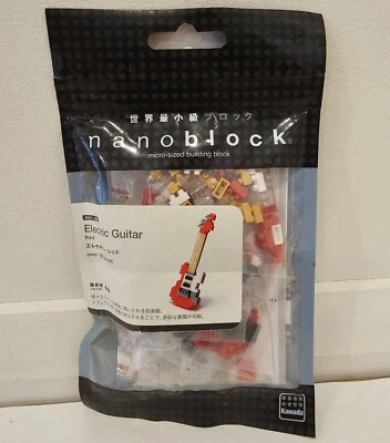 Nano Block Red Electric Guitar Micro-Sized Building Blocks  130pcs + Brand New - image 1 of 2