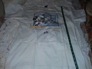 Vintage 2000 Mens Large Disney Animation Mickey Donald White T Shirt - Picture 1 of 4