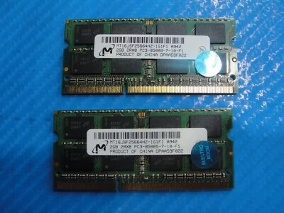 Apple A1278 So-Dimm Micron 4GB 2x2GB Memory RAM PC3-8500S MT16JSF25664HZ-1G1F1 - Image 1 of 2