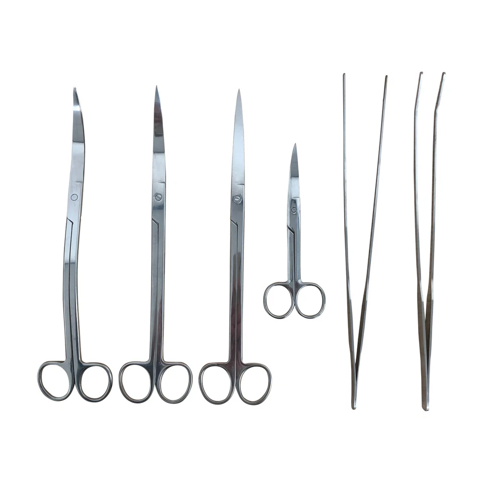 Aquarium Plant Scissors and Tweezers Planted Fish Tank Maintenance Curved - Image 1 of 1