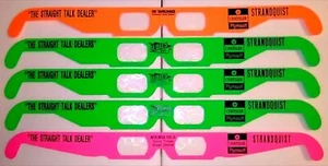Prism Glasses(5 Pcs), changes light to rainbows,camera filter, neon colored,NEW, - Picture 1 of 11