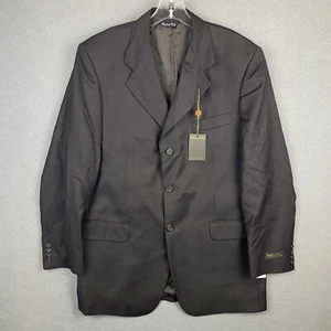 Vintage Roberto Villini Italy Woll Blazer Anzug Jacke Super 100 Braun Herren 42 L - Bild 1 von 15