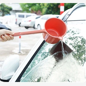 Scopa acqua manico lungo plastica ispessita rosso arancione idropulitrice per cucina - Foto 1 di 12