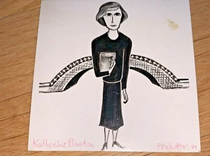 1949 Caricatura KATHERINE BURTON di P. K. Watters ATTIVISTA SOCIALE CATTOLICA - Foto 1 di 4