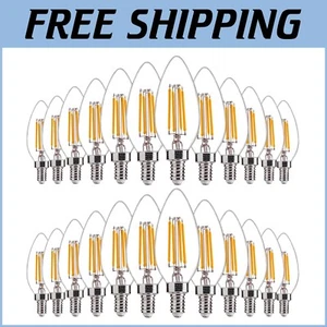 24-Pack Dimmable 4.5W LED Bulbs, 450 Lumens, E12 Base for Soft White Lighting - Picture 1 of 11