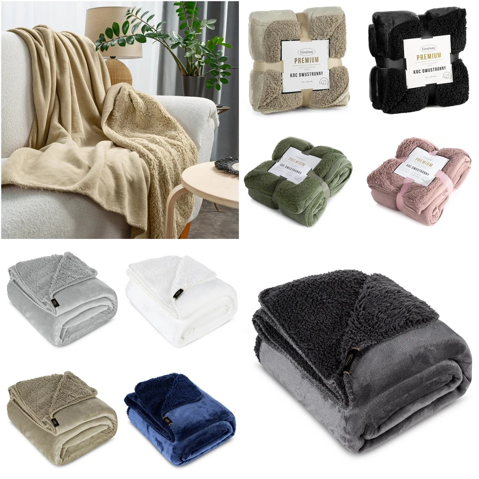 Teddy Fleece Decke Wohndecke Sesseldecke Tagesdecke Weiche Sofadecke Überwurf - Bild 1 von 1