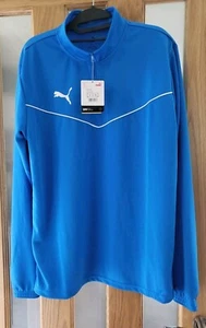 Puma Drycell Team Rise 1/4 Zip Top Electric Blue Size Large *BNWT* - Picture 1 of 6