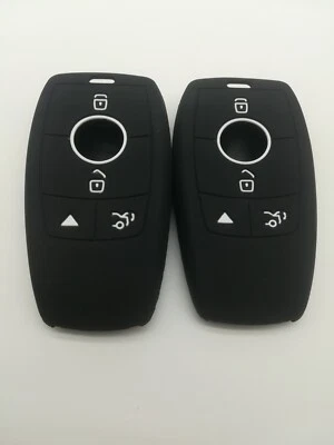2*Cubierta de llave negra para Mercedes-Benz C63 2016-2020 AMG C GLA GLC GLE IYZ-MS2 Foto 1 de 4