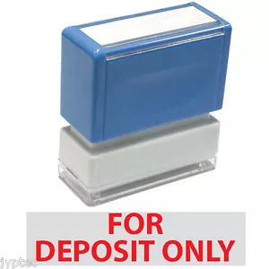 For Deposit Only - JYP PA1040 Pre-Inked Rubber Stamp (Red Ink) - Picture 1 of 2