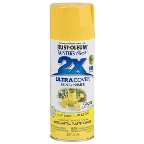 Rust-Oleum 249092 12-Oz Premium 2X Ultra-Cover Spray Paint, Gloss Sun Yellow - Image 1 of 1