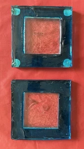 PAAR LEERE TASCHEN AV MAZZEGA MURANO VENEDIG VINTAGE - Bild 1 von 8
