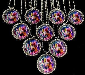 Party Favors / Demon Hunters / 10 Bottle Cap necklaces / Girls / Birthday / Gift - Picture 1 of 2