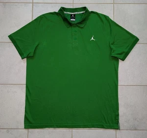 Jordan Men's XXLT Dri Fit Golf Polo Shirt Green Jump Man Logo Cotton - Picture 1 of 7