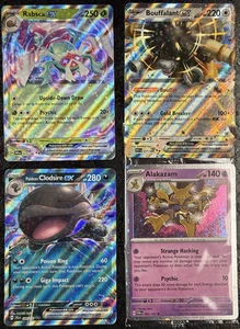 Pokémon Rabsca Ex - Bouffalant Ex - Clodsire Ex - Alakazam (Set of 4) - Picture 1 of 11