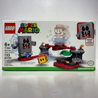 LEGO Super Mario Whomp's Lava Trouble 71364 Thwomp Retired New and Sealed - Image 1 of 4