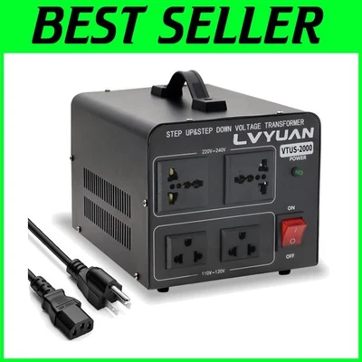 Environmentally Friendly 2000W Step Up/Down Transformer - Safe Power Conversion - Image 1 of 4