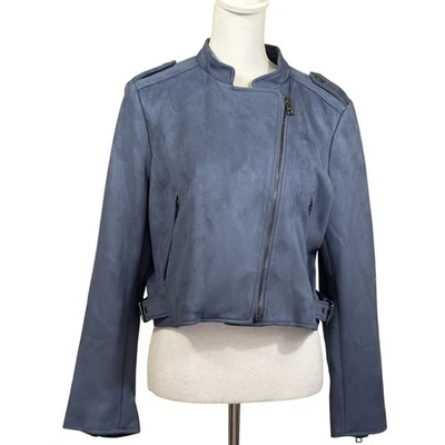 Banana Republic Vegan Suede Jacket, NWT, moto jacket, modern, minimalist, edgy - Image 1 of 4