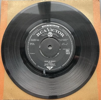Elvis Presley - Such A Night 7” Irish Pressing Vinyl Record 1964 RCA Victor  - Image 1 of 2