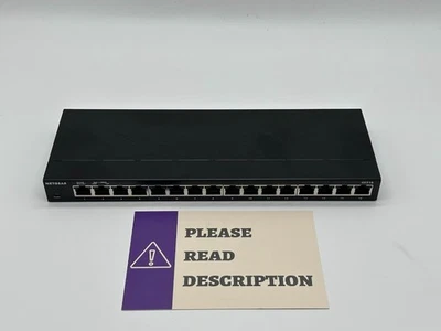 NETGEAR GS316-100NAS 16 Ports Standalone Ethernet Switch READ/FOR PARTS - Image 1 of 4