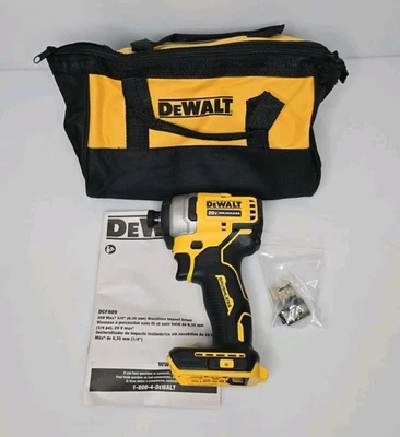 NEW Dewalt DCF809 ATOMIC 20V MAX Brushless 1/4" Impact Driver TOOL ONLY w/ Bag  - Image 1 of 4