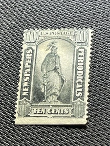 Estampilla antigua US Scott 10c periódicos y publicaciones periódicas sello M/H/OG/VF - Imagen 1 de 2
