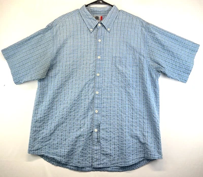 Arizona Jean Co. Button Down Shirt - Mens XL - Blue Plaid - Short Sleeves (4247) - Image 1 of 4