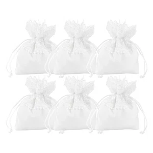6pcs Drawstring Favor Bags Festival Gift Bags Engagements Party Bag - Picture 1 of 12