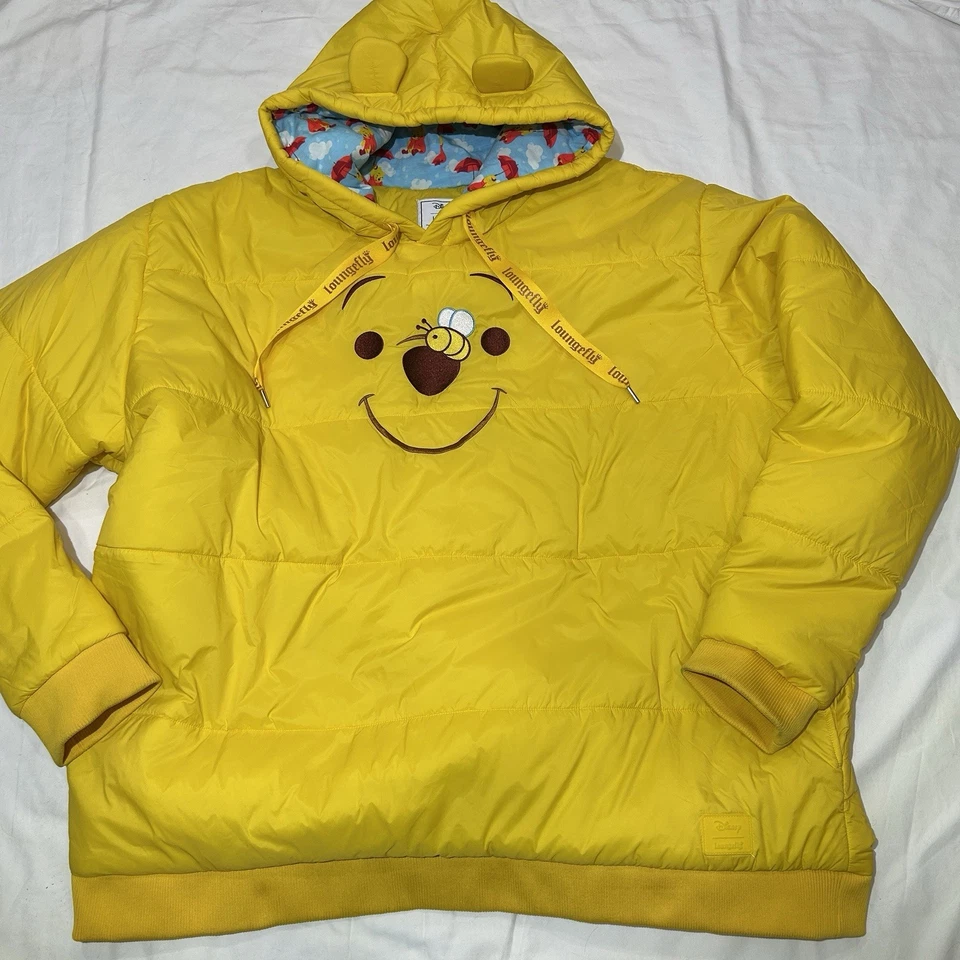 Loungefly Disney Winnie The Pooh Rainy Day Puffer Unisex Hoodie Size 2X-