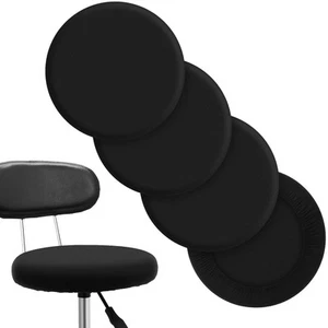 4 Pack Round Bar Stool Seat Covers Washable Stool Cushion Slipcover for 12"-14" - Picture 1 of 7