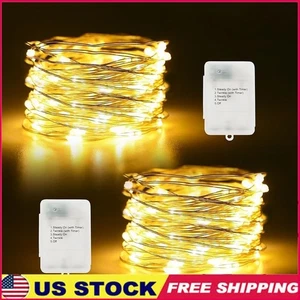 Battery Fairy Lights Timer Function Waterproof 50 LEDs 5 Modes Indoor Outdoor US - Picture 1 of 31
