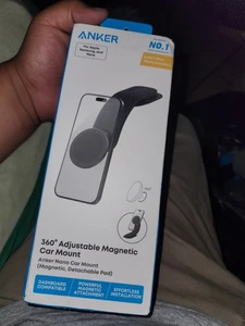 Anker Nano Abnehmbare Autohalterung 360° Verstellbar Auto Handyhalter Magnetring - Bild 1 von 3