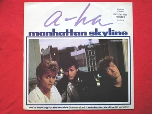 A-HA Manhattan Skyline 12" Warner Bros W8405T EX/VG 1987 12 inch, with poster - Bild 1 von 5