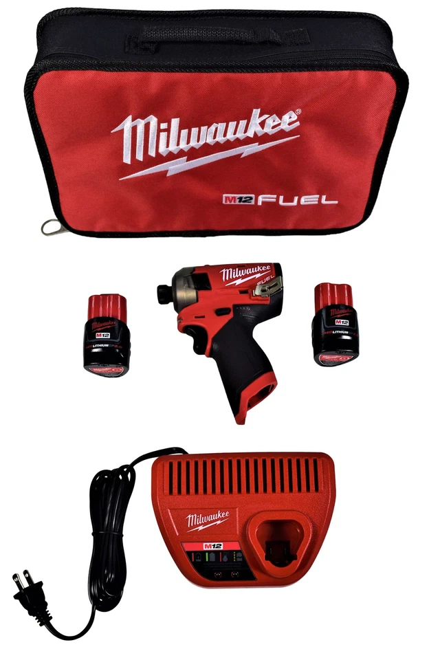 Milwaukee 2551-22 M12 Fuel Surge 1/4 In. Hex Hydraulic Compact Impact Kit - Image 1 of 4