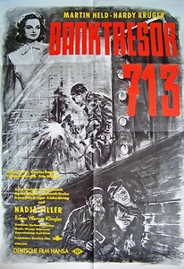 MARTIN HELD + BANKTRESOR 713 + HARDY KRÜGER + NADJA TILLER + A1 + KINOPLAKAT + - Bild 1 von 1