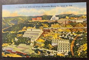 Yates Shaft Mills and Shops Homestake Mining Co piombo South Dakota lino - Foto 1 di 2