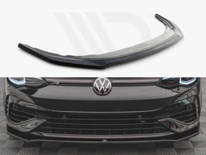 For VW Golf MK8 R Maxton Design Front Diffuser Diffusor V3 Gloss Black ABS - Picture 1 of 4