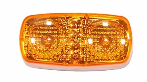 1 Amber 4" LED Duo Clearance Fender Side Marker with Reflex Truck Trailer Light - Picture 1 of 5