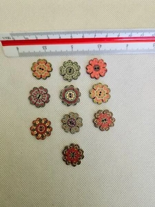 buttons ,Random color elegant wooden buttons, Sewing and knitting - Picture 1 of 3