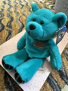 Vintage Miami Dolphins Dan Marino NFL Plush Beanie Bear 1998 Limited TreasureNEW - Picture 1 of 6