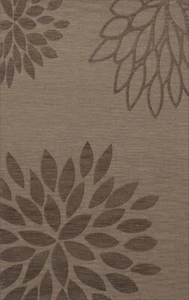 Gray Transitional Leaves Petals Area Rug Floral DV17 - Picture 1 of 12
