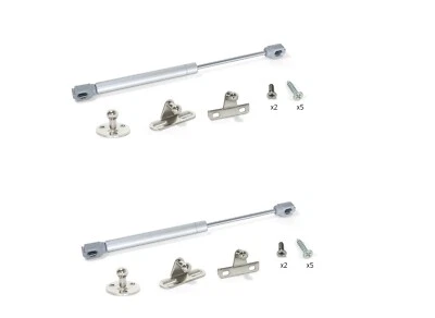 2 PEZZI PISTONE A GAS BRACCIO ANTA ANTE A RIBALTA GRIGIO PORTATA 100N PER MOBILI - Immagine 1 di 4