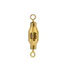 Yellow Brass Fishing Weights 10pcs Inline Weights for Different Depths