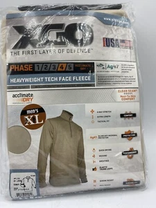 XGO Herren 2XL Desert Sand Heavyweight Tech Face Fleece 1/4 Zip Long John Shirt  - Bild 1 von 13