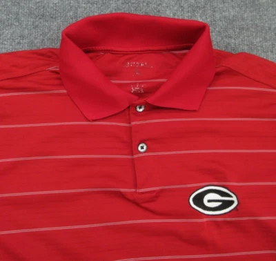 Camisa Polo Georgia Bulldogs Para Hombres Grande Roja Antigua UGA Dawgs Manga Corta Golf L Foto 1 de 4