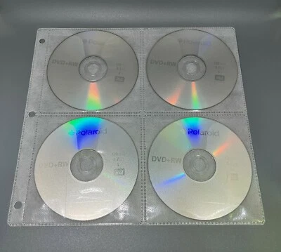 LDB 25-Pack White 8 Disc CD DVD Poly Sleeves 3 Ring Binder, Fits 200 CDs, SF005WHT